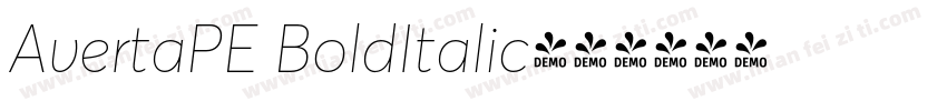 AvertaPE BoldItalic字体转换